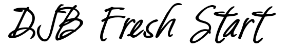 DJB Fresh Start font preview